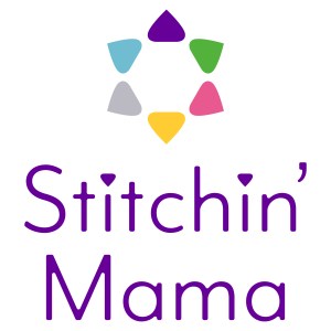 Stitchin Mama Brand Identity Vertical Lockup